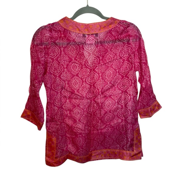 Gretchen Scott Silk Beach Tunic Cover Up - Picture 3 of 6